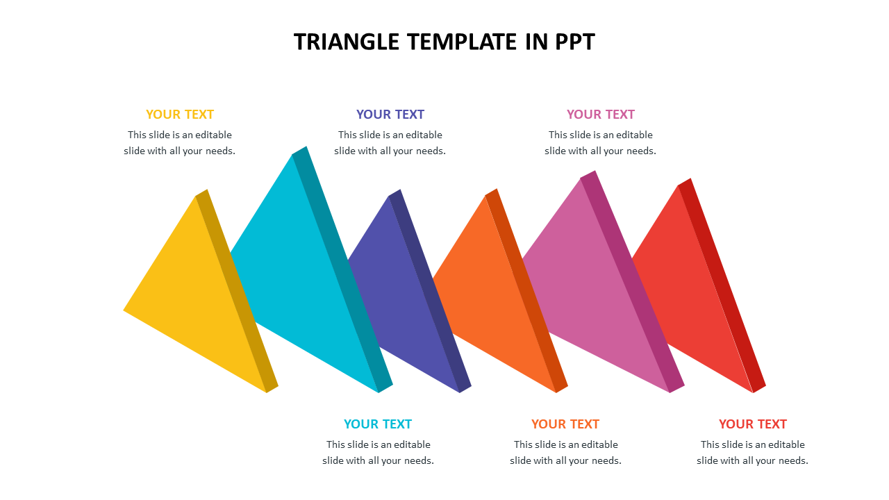 Triangle template in ppt